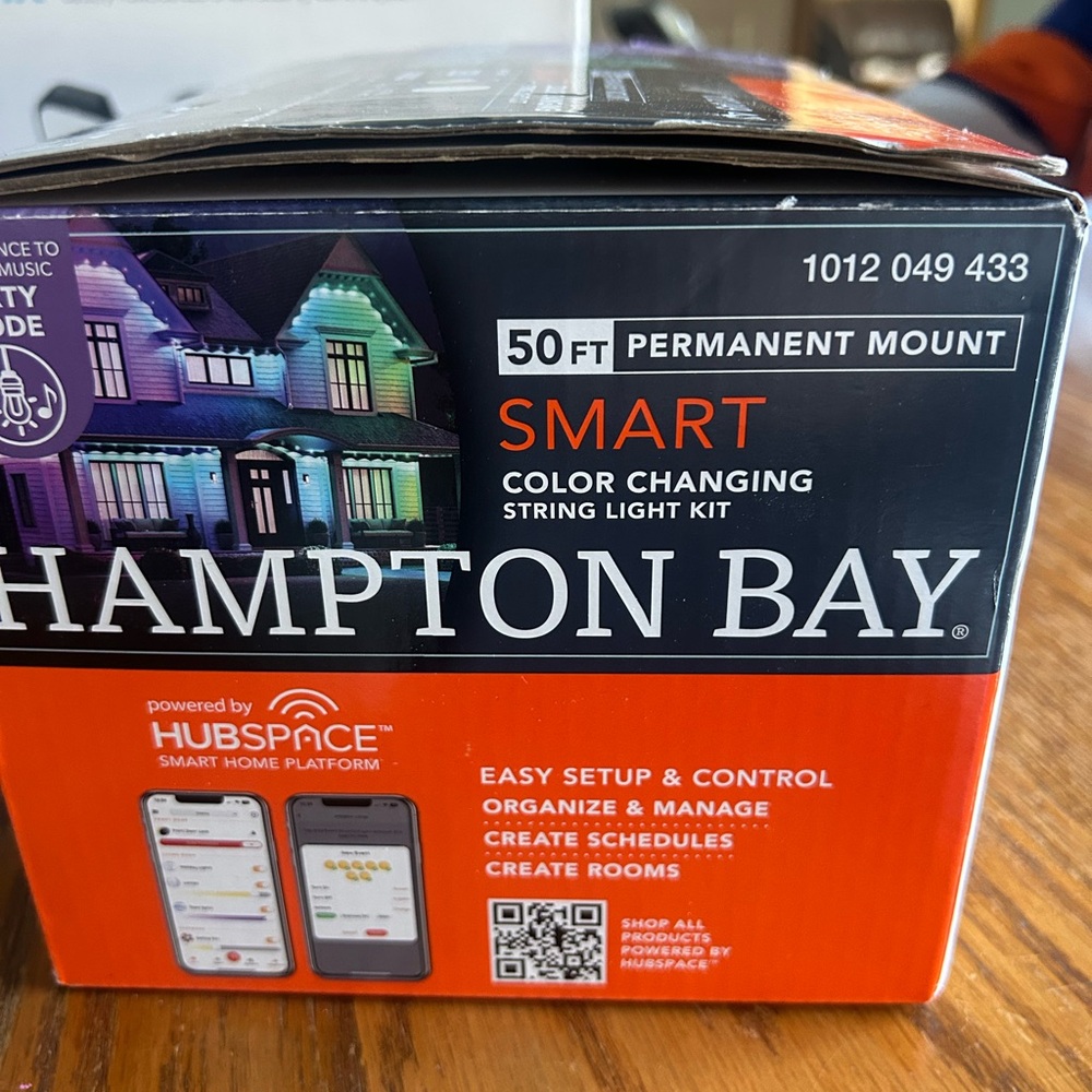 Hampton Bay Smart Color-Changing LED String Light Kit - Black - Picture 2 of 5